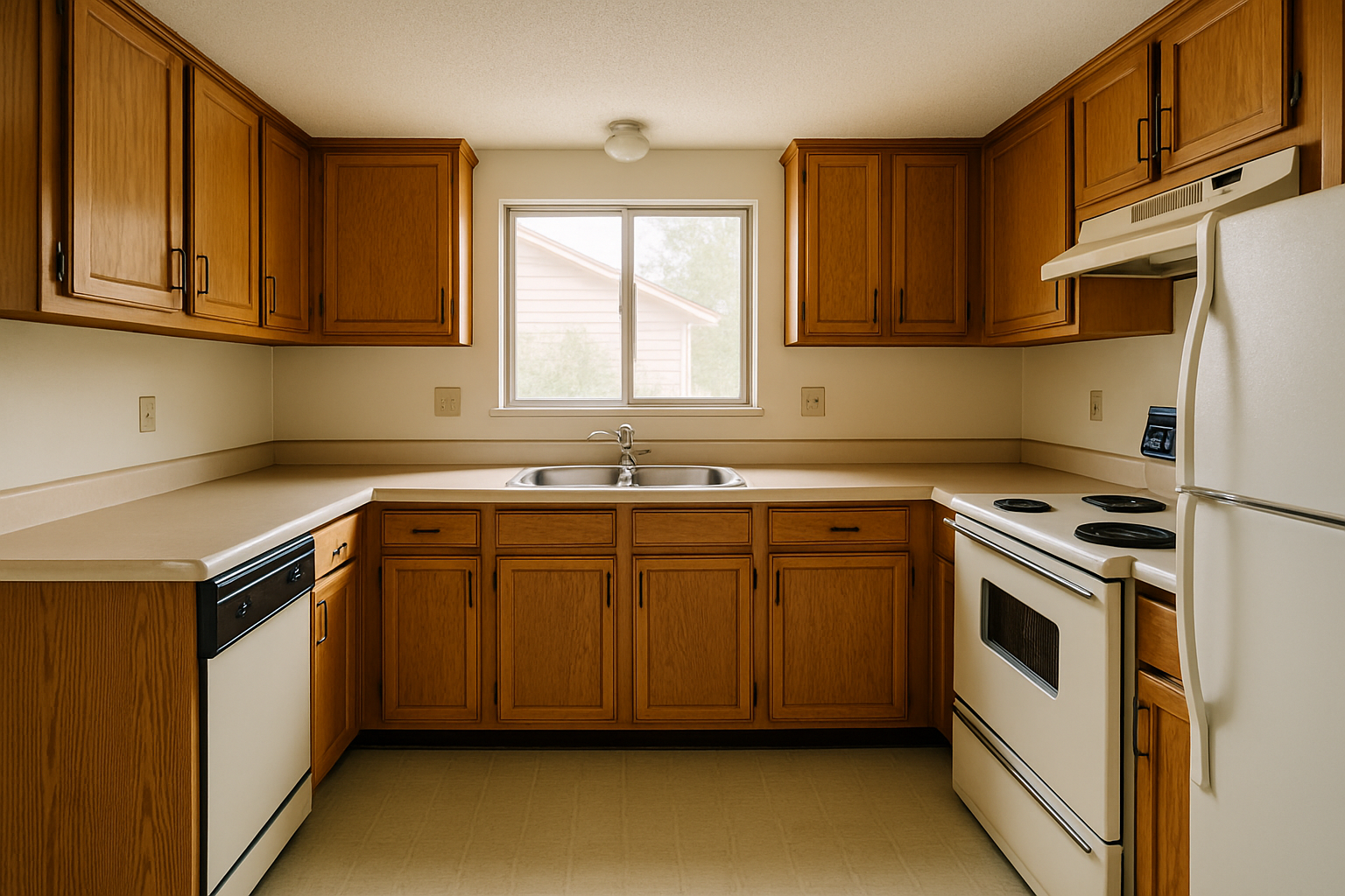 Dated kitchen before remodel