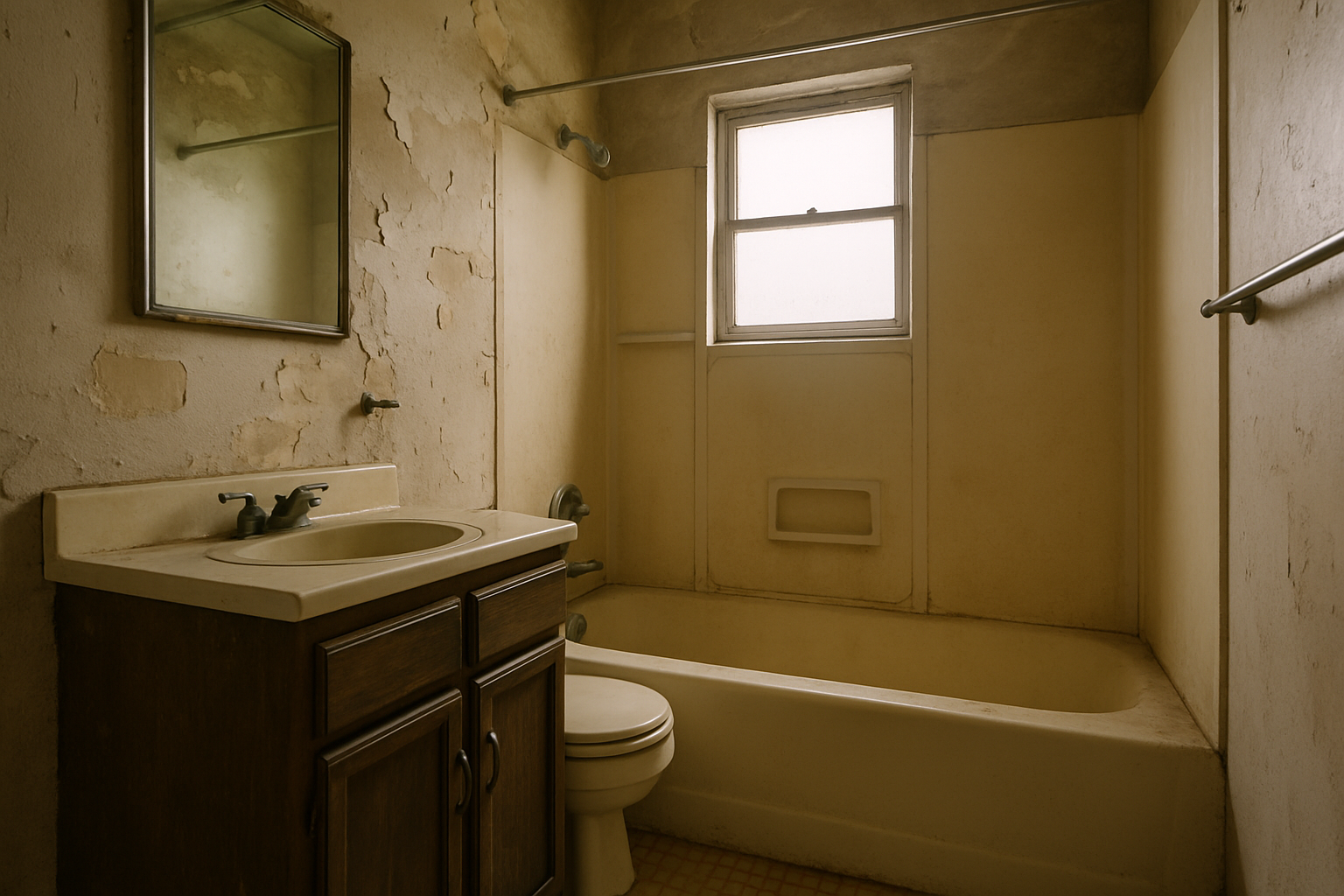 Tired bathroom before refresh